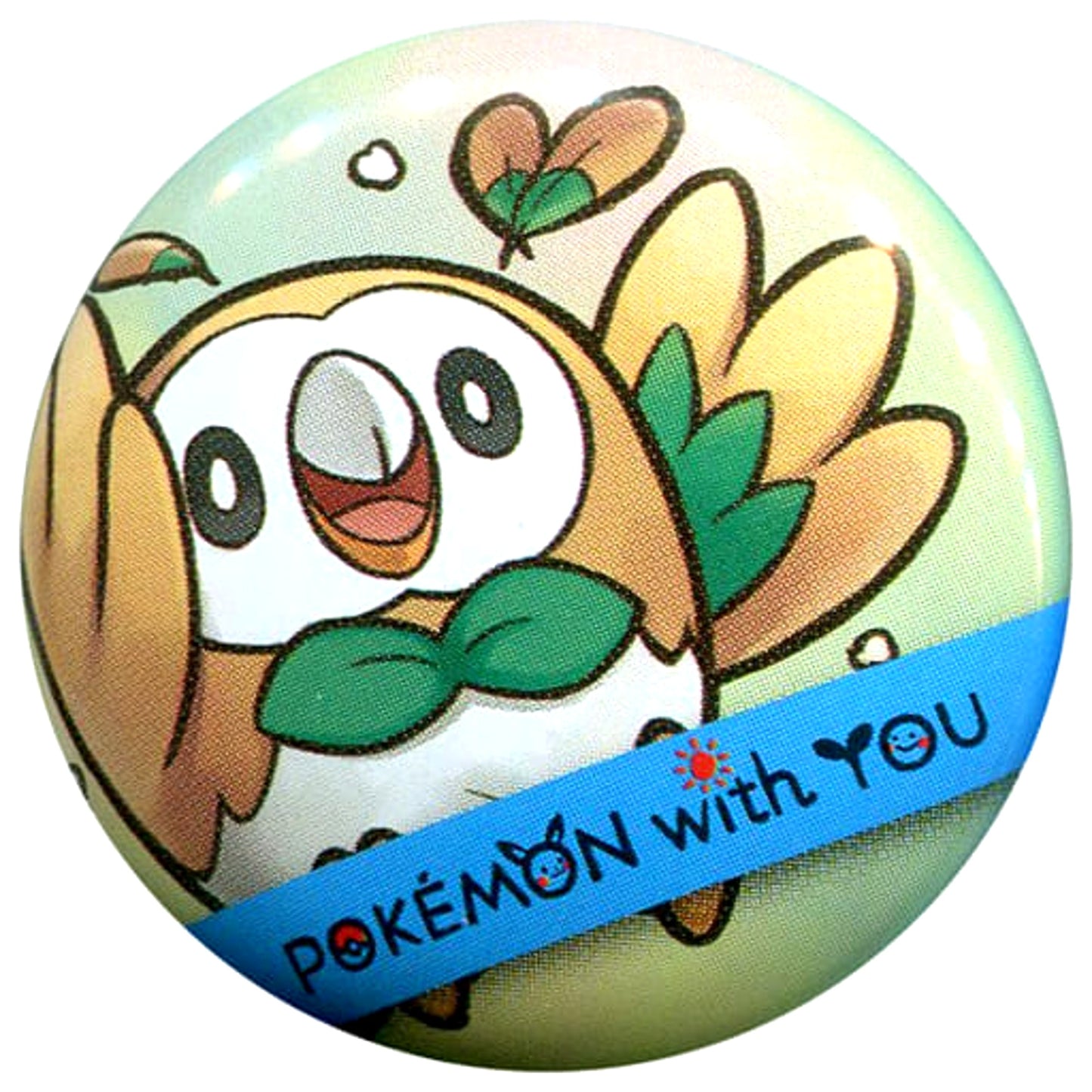 Rowlet Pokemon Mokuroh with You Button 2017 Pokemon Center Limited [USED]