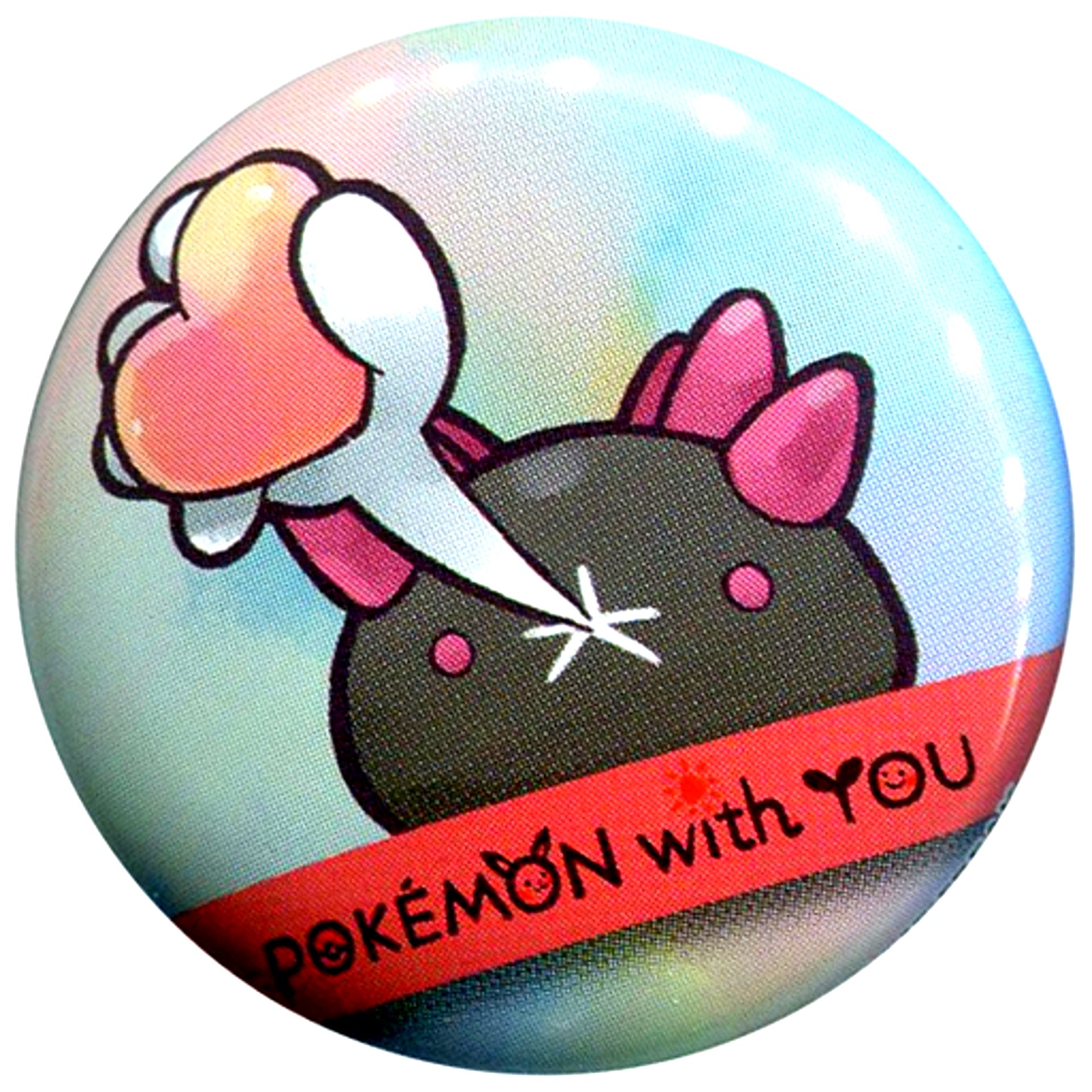 Pyukumuku Pokemon NAMAKOBUSHI with YOU Button 2017 Pokemon Center Limited [USED]