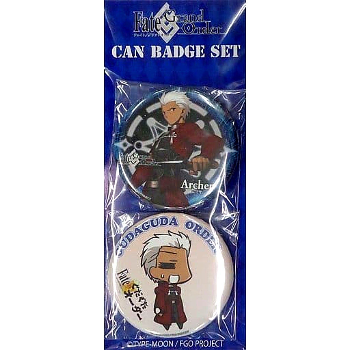 Fate/Grand Order EMIYA Archer Can Badge Set 2-Pack Code I [USED]