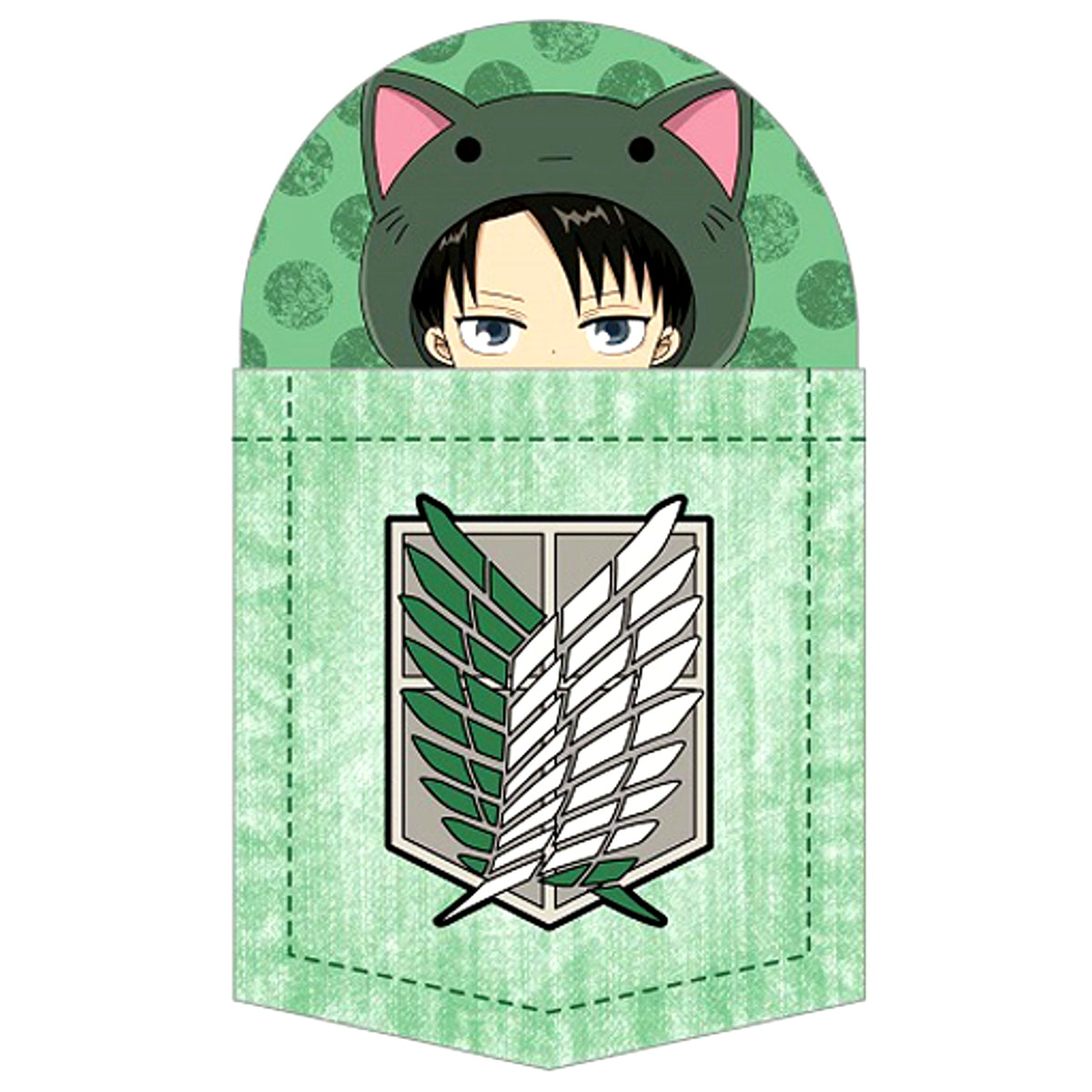 Levi Attack on Titan Nyantical In the Pocket Series Button [USED]