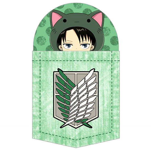 Levi Attack on Titan Nyantical In the Pocket Series Button [USED]