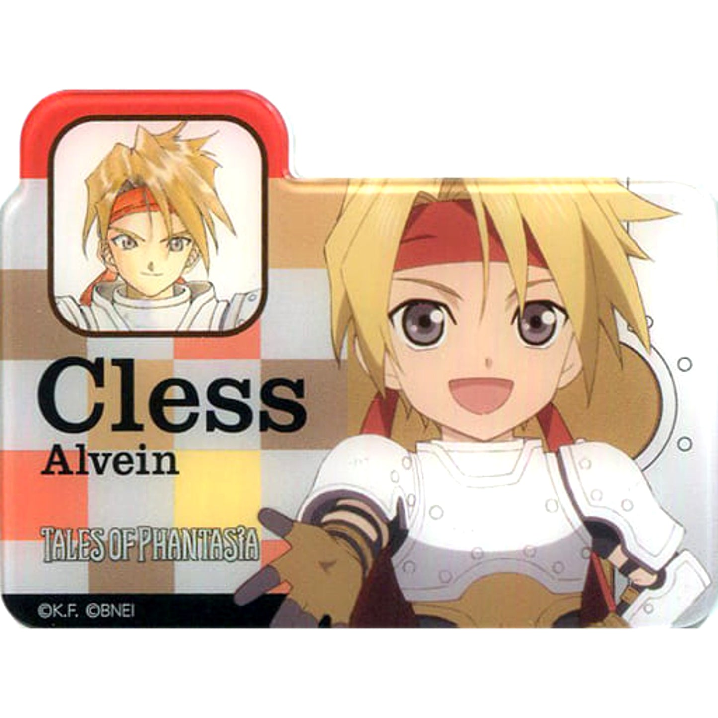 Tales of Phantasia Cress Albane Oshimen Name Badge Tales of Festival 2017 Limited Buttons [USED]
