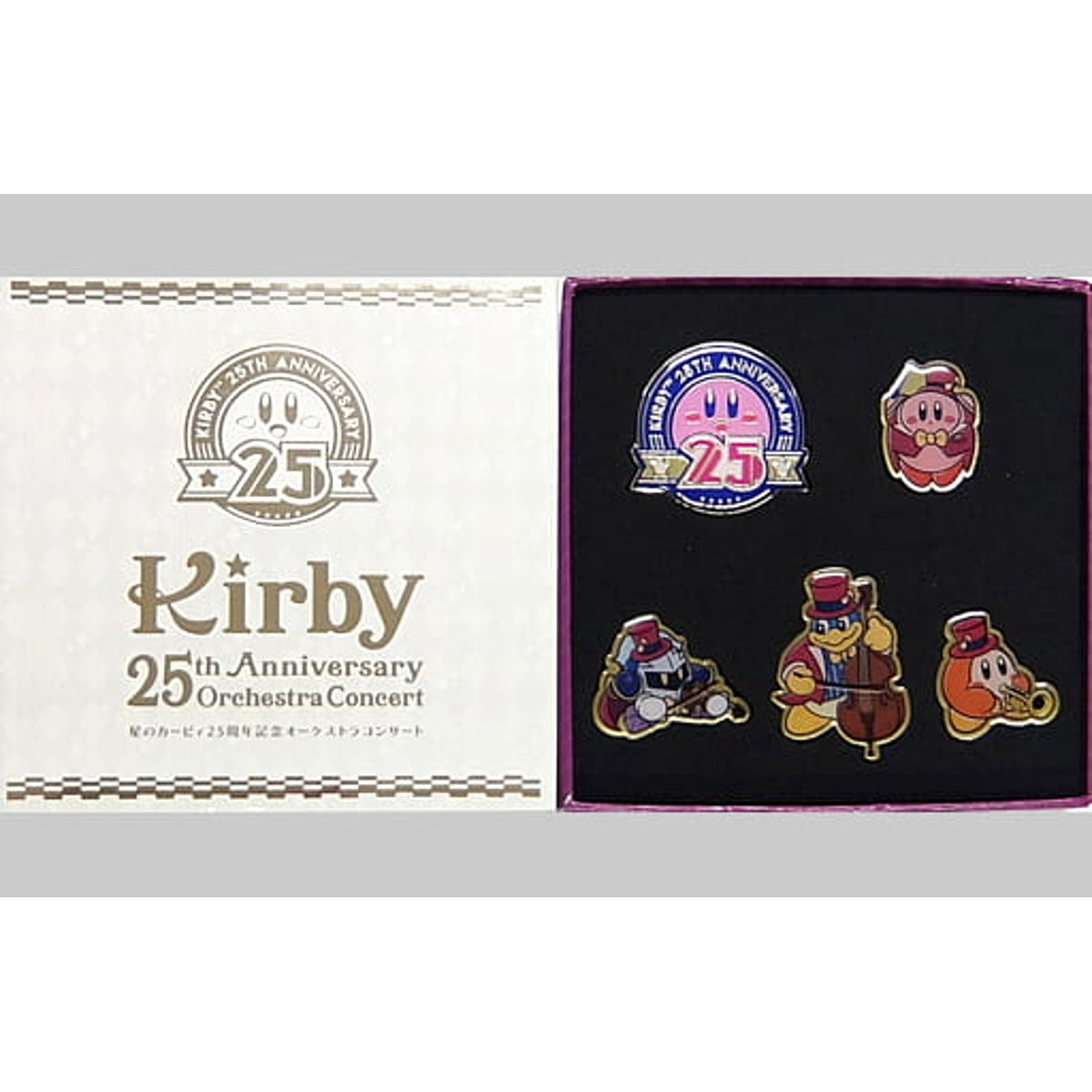 Kirby Kirby & Others Pins 25th Anniversary Orchestra Concert Limited Dream Sheet Commemorative Goods 5 Types Set Pins [USED]