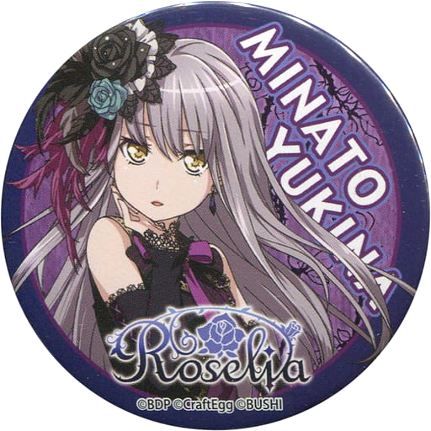 BanG Dream! Yukina Minato Roselia Trading Can Badge Bang Dream! feat. Girls Band Party! in Shibuya Marui Limited Buttons [USED]