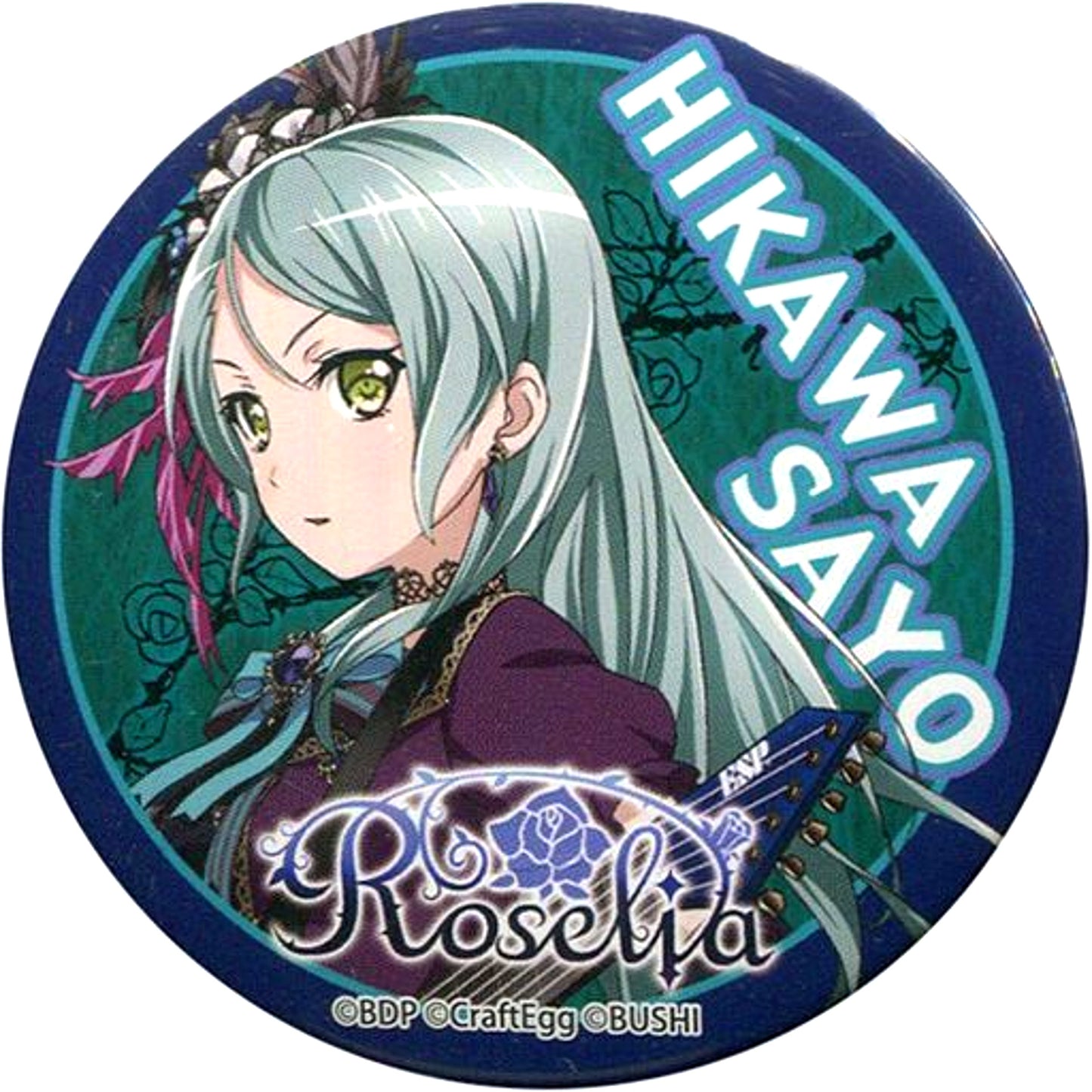 Sayo Hikawa Roselia BanG Dream! feat. Girls Band Party! Trading Button in Shibuya Marui [USED]