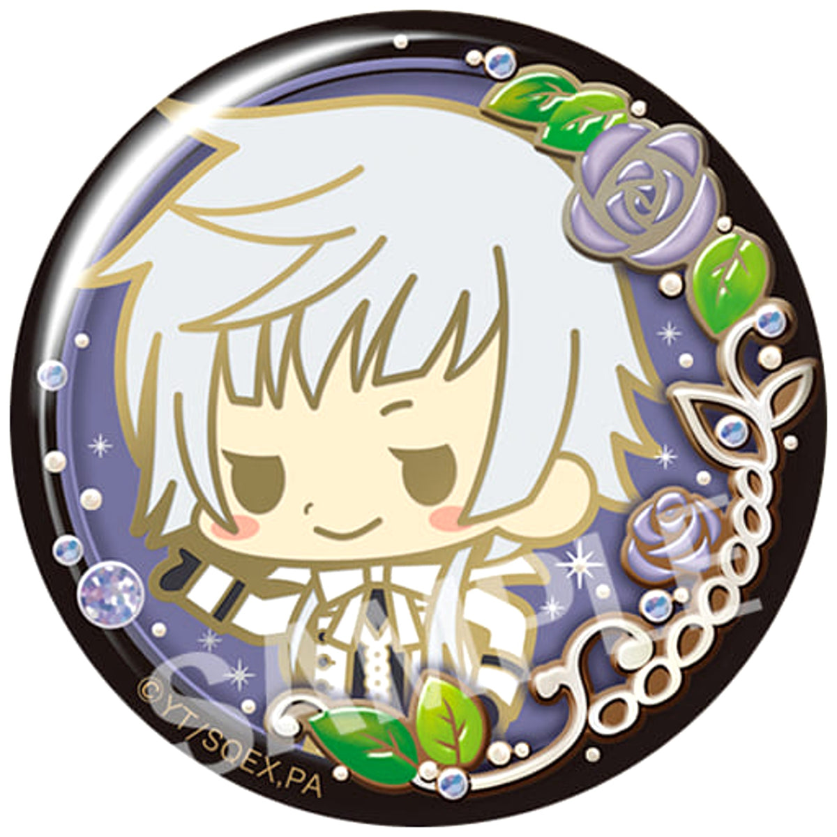 Black Butler: Book of the Atlantic Charles Grey Flower Es Series Nino Dekokira Badge Collection Buttons [USED]