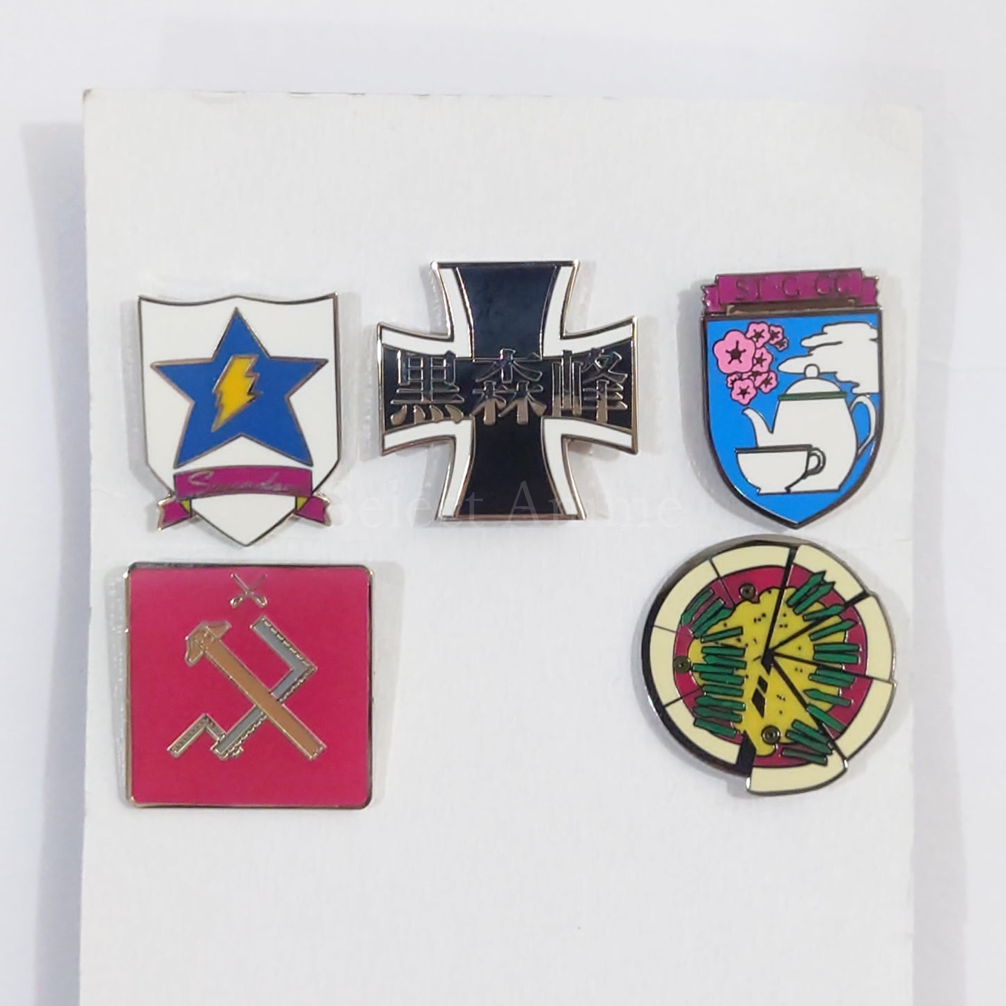 Girls und Panzer der Film The Strongest Rival Pins 5 Types Set Pins [USED]