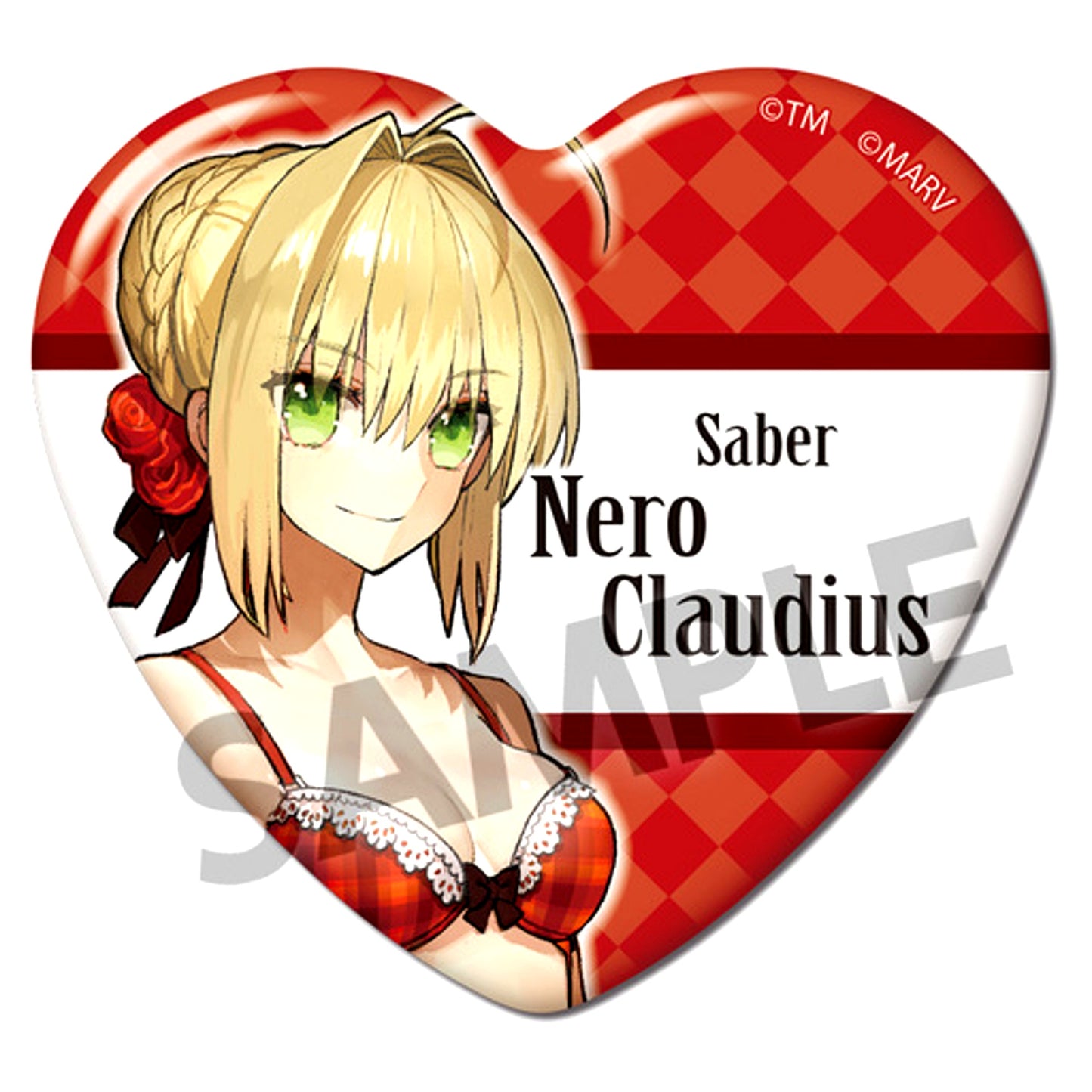 Saber Nero Claudius Fate/EXTELLA Rose Vacance Heart Button Collection [USED]