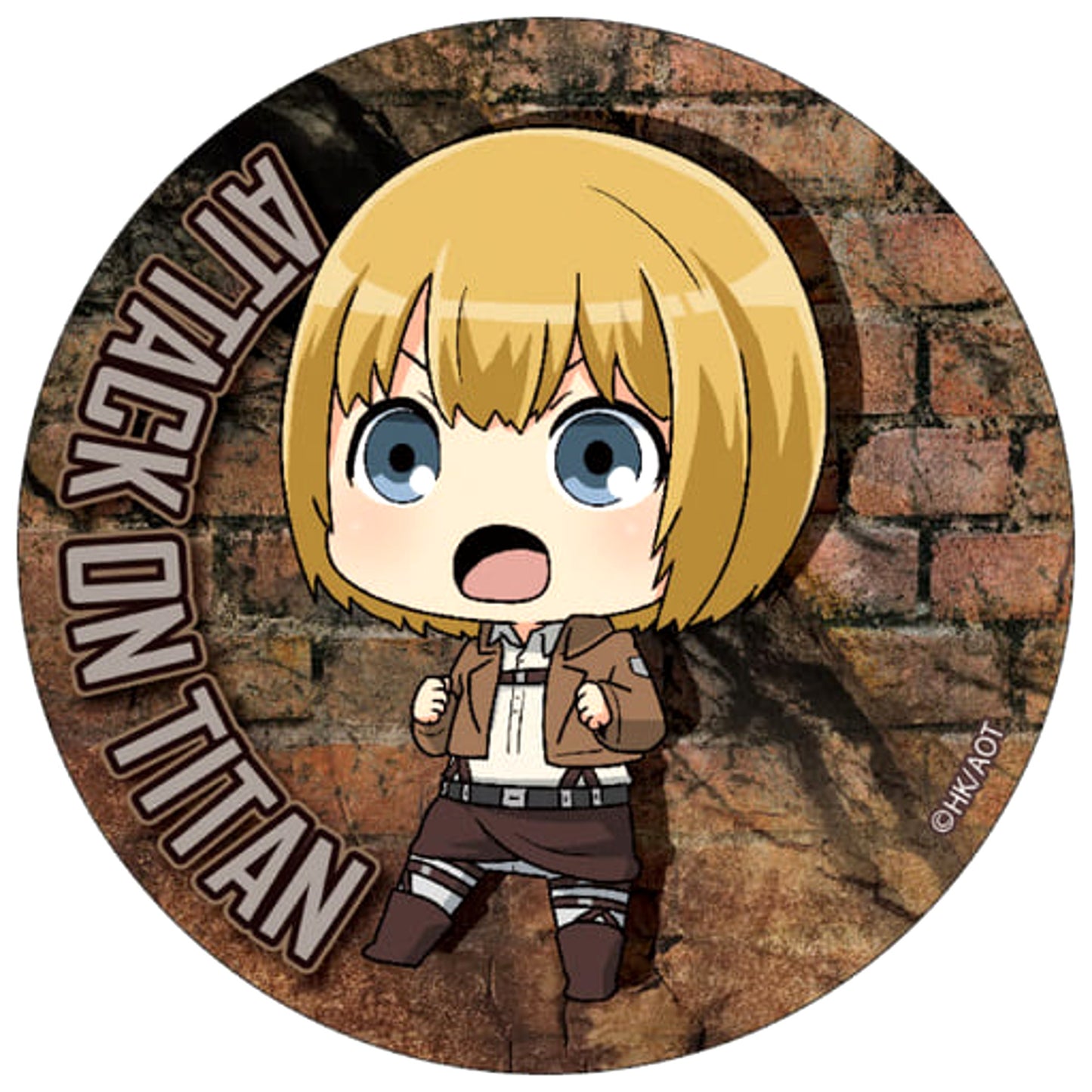 Armin Arlert Chibi Ver. Attack on Titan Season 2 Button [USED]