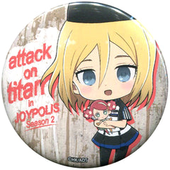 Attack on Titan Krista Lenz Can Badge Ver.2 Attack On Titan in Joypolis -Season2- Limited Buttons [USED]