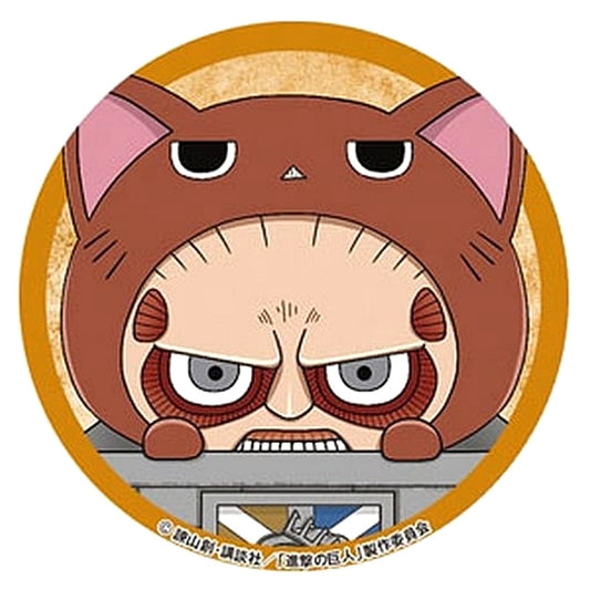 Attack on Titan Season 2 Colossal Titan Nyantical Pearl Paper Can Badge Buttons [USED]