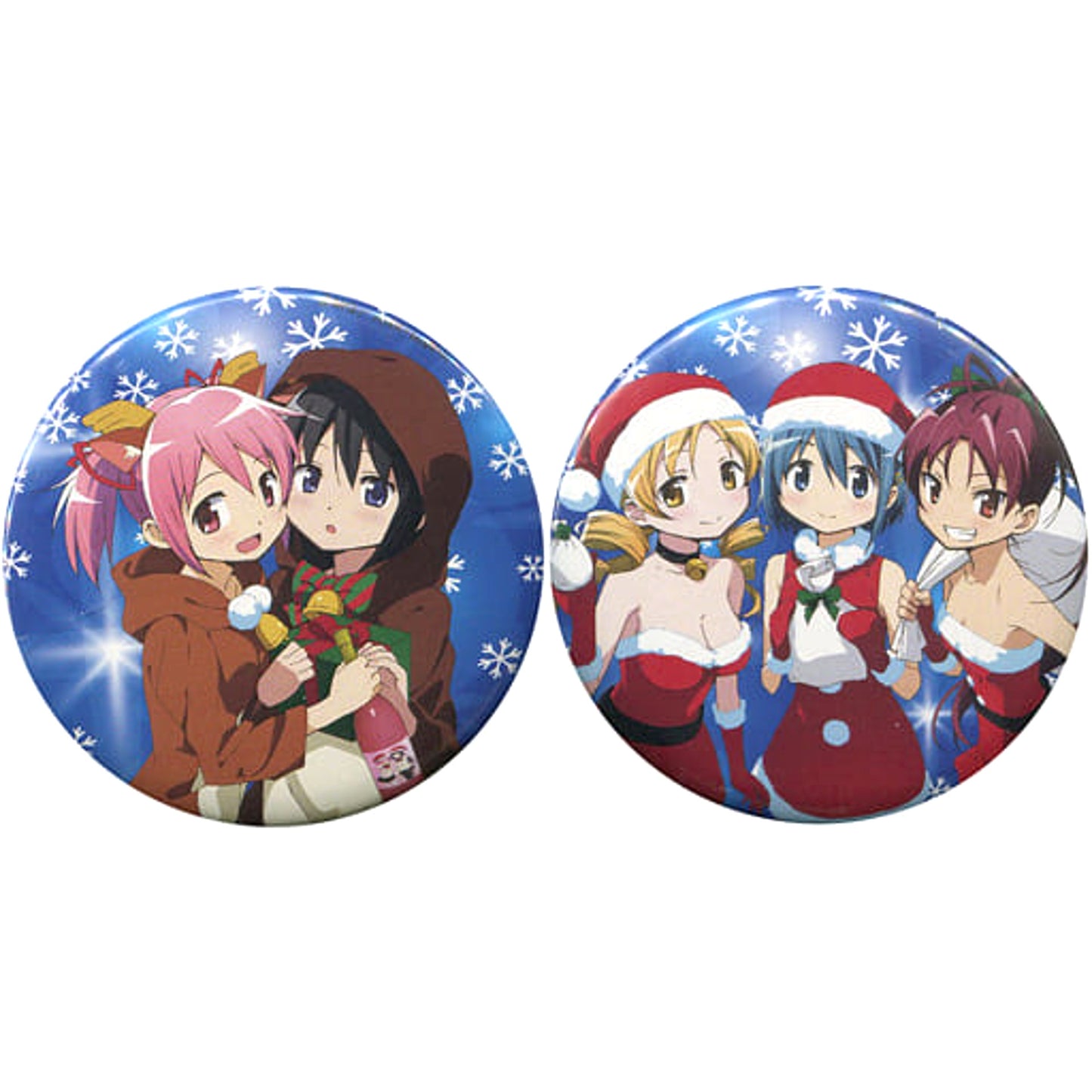 Madoka Kaname & Others Puella Magi Madoka Magica The Movie Rebellion Set of 2 Button Anisugar Christmas Festa 2016 Limited [USED]