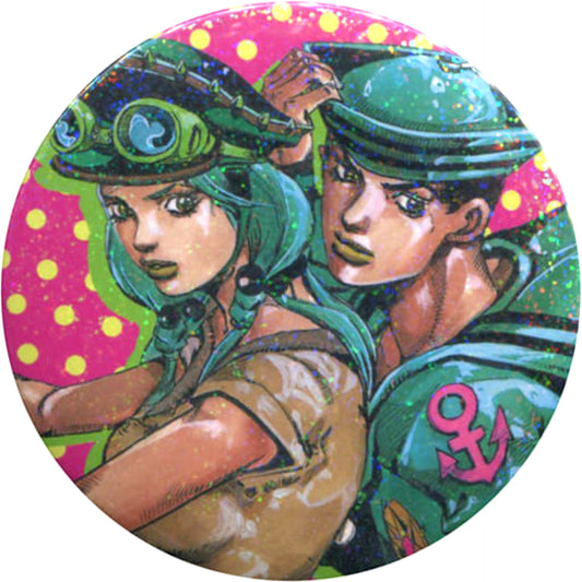 JoJo's Bizarre Adventure Josuke Higashikata Yasuho Hirose Pink X Green Collection Can Badge Hirohiko Araki Original Art Exhibition Jojo Exhibition in Suoucho, S. City 2017 Limited Buttons [USED]