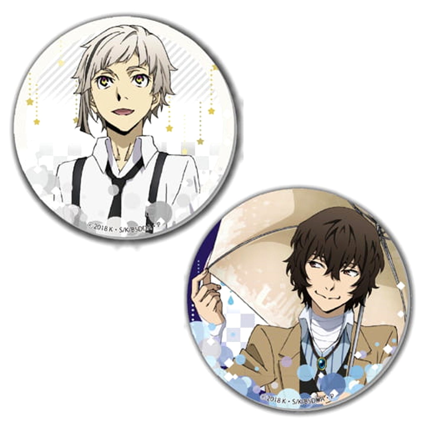 Atsushi Nakajima Osamu Dazai Bungo Stray Dogs Dead Apple Set of 2 Big Button Set [USED]