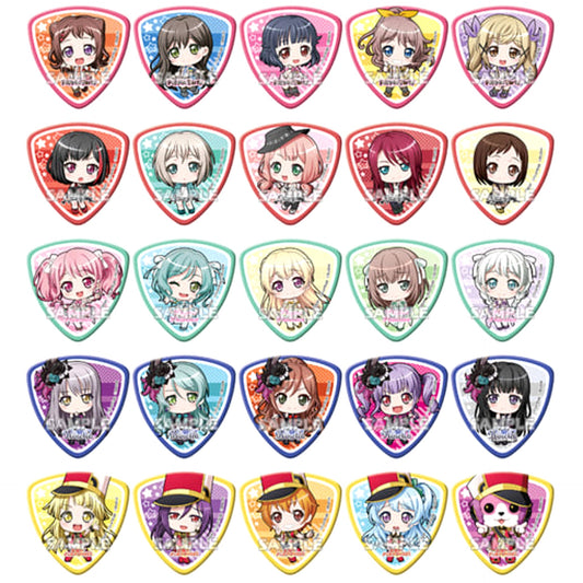Bang Dream! Girls Band Party! Tae Hanazono & Others Trading Pick Type Can Badge All 25 Types Set Buttons [USED]