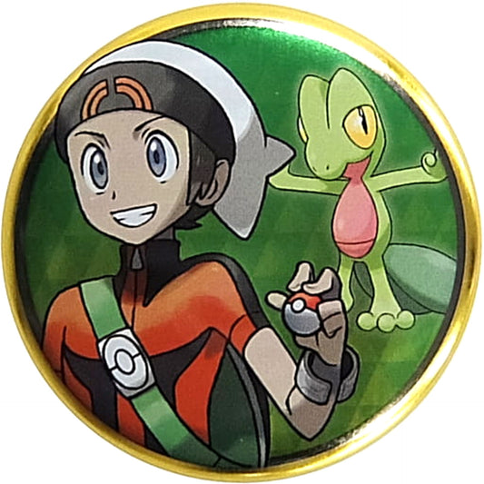 Boy Protagonist Treecko Pokemon Button Collection Hoenn Edition A Pokemon Center Limited [USED]