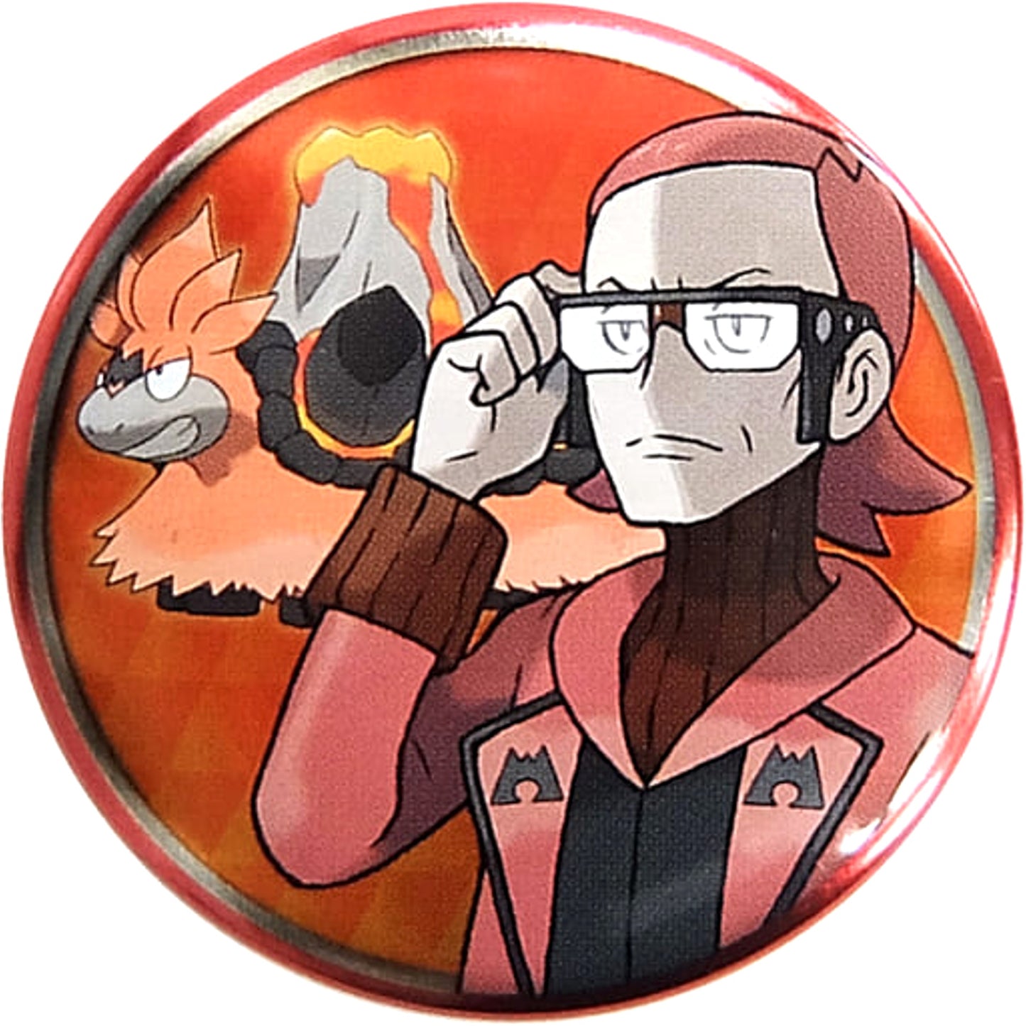 Pokemon Maxie Mega Camerupt Can Badge Collection Hoenn Edition A Pokemon Center Limited Buttons [USED]