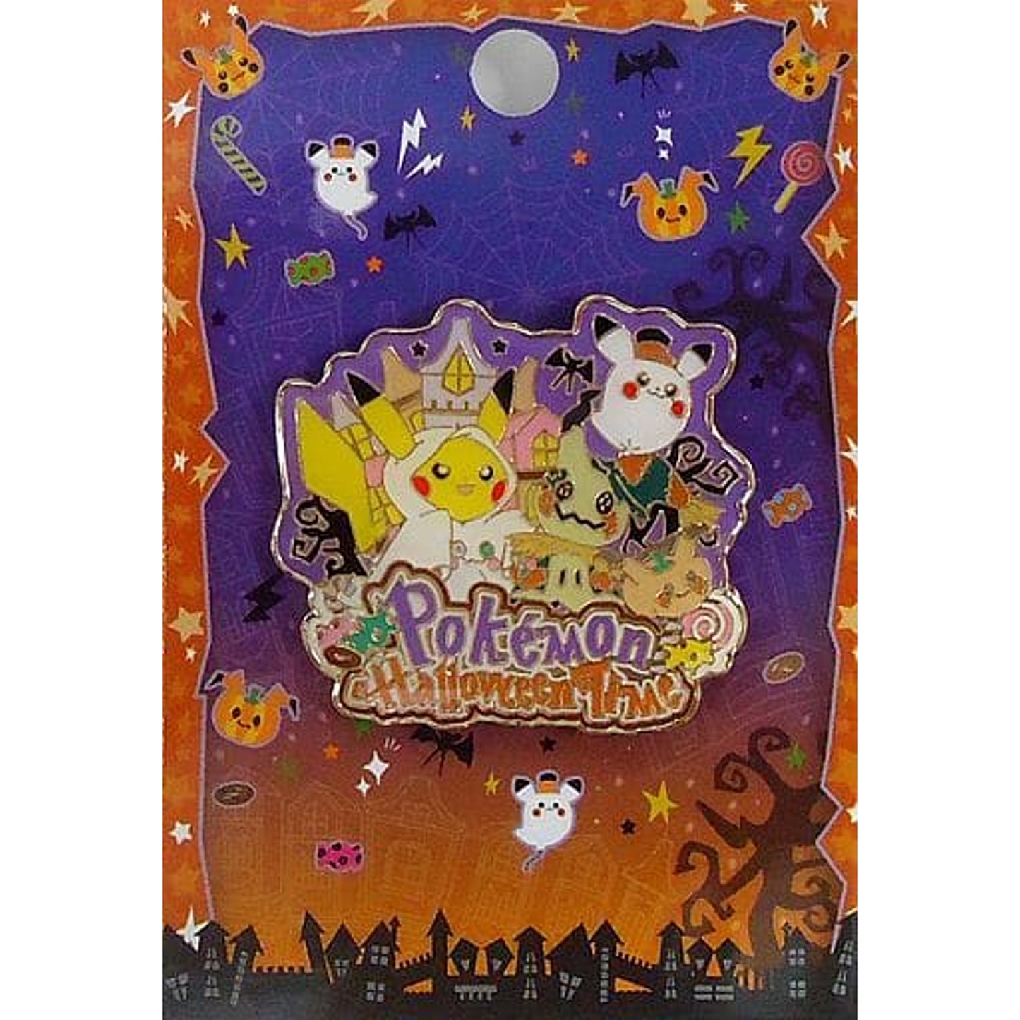 Pokemon Pikachu Mimikyu Logo Pins Pokemon Halloween Time Pokemon Center Limited Pins [USED]