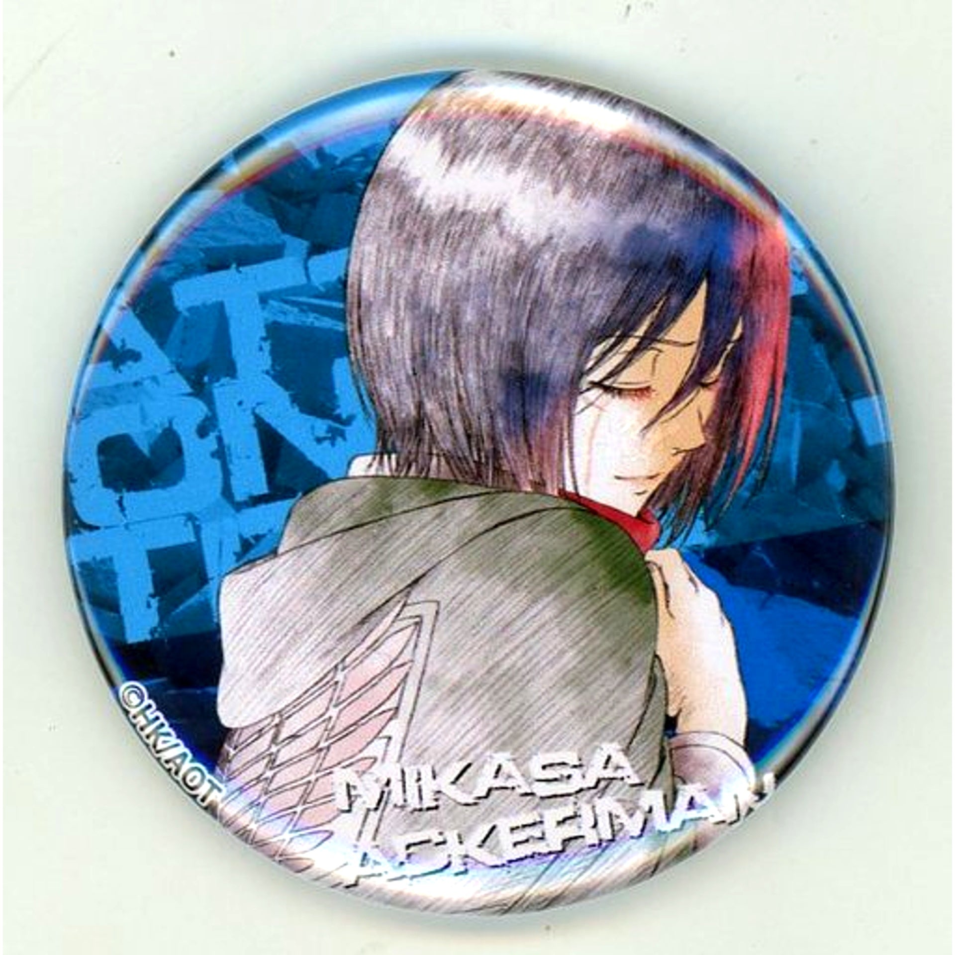 Mikasa Ackerman Attack on Titan Kyoji Asano Original Art Exhibition 2017 Trading Badge [USED]