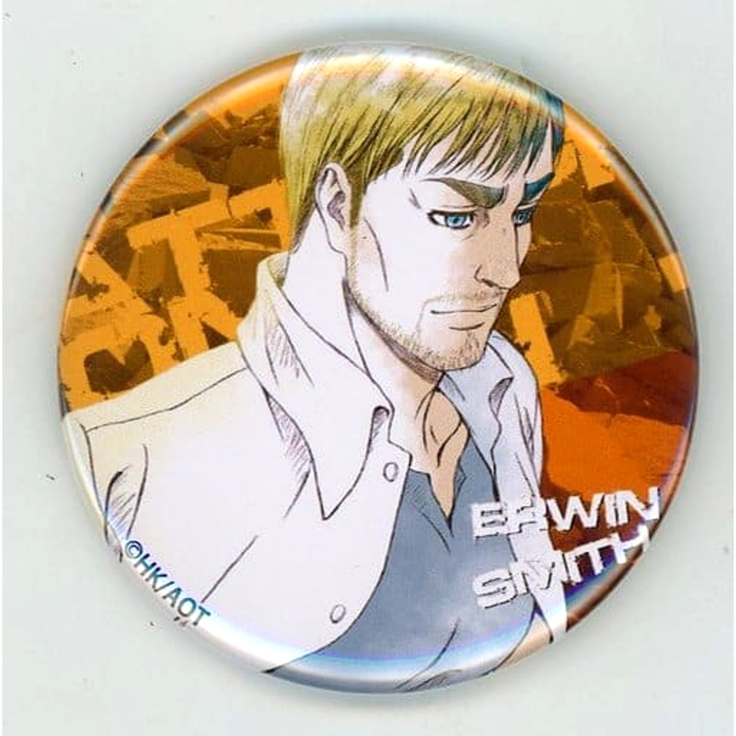 Attack on Titan Erwin Smith Trading Can Badge Kyoji Asano Original Art Exhibition 2017 Limited Buttons [USED]