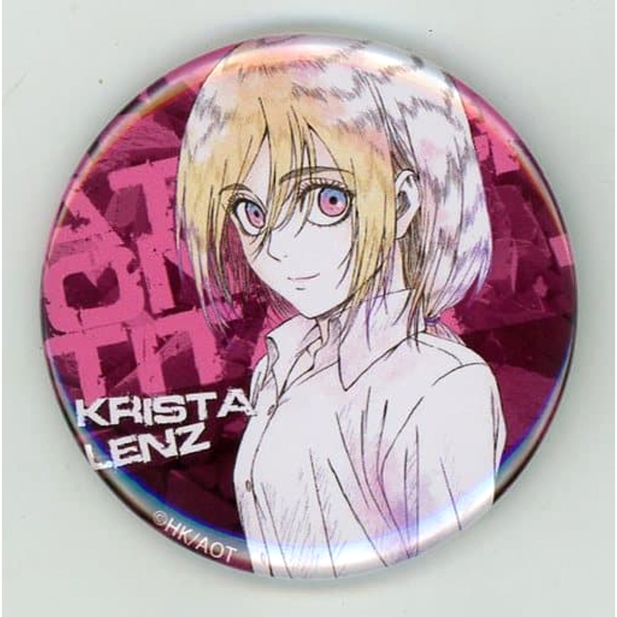 Attack on Titan Krista Lenz Trading Can Badge Kyoji Asano Original Art Exhibition 2017 Limited Buttons [USED]