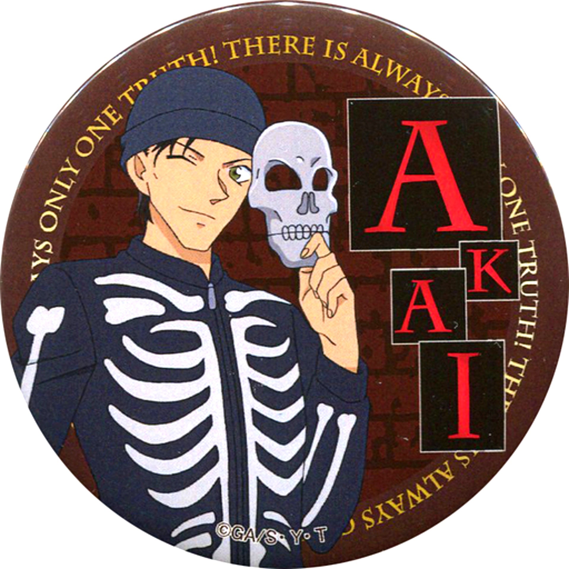 Shuichi Akai Detective Conan Art Button SHIBUYA109 STORE [USED]