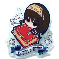 THE IDOLM@STER Cinderella Girls Fumika Sagisawa Clear Clip Badge Ver.Cool Buttons [USED]