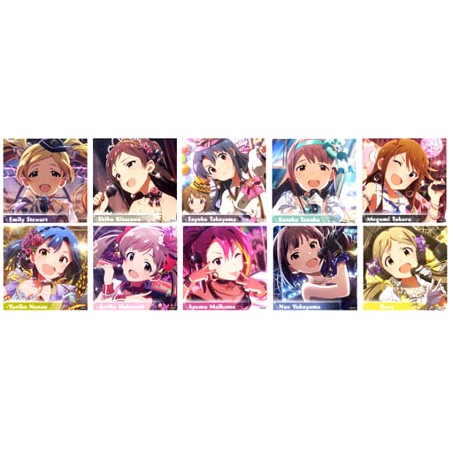 Kitazawa Shiho & Others THE IDOLM@STER Million Live! All 10 Types Set Trading Square Button Vol.2 [USED]