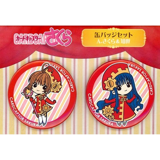 Sakura Kinomoto Tomoyo Daidouji A Cardcaptor Sakura Button Set Original Art Exhibition Limited [USED]