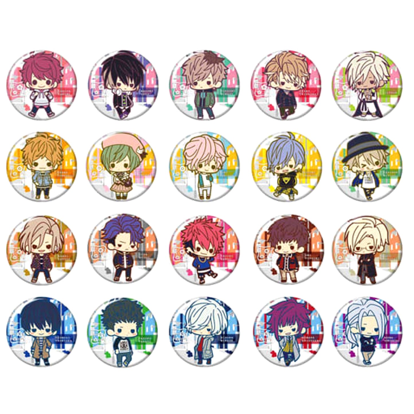 Sakuya Sakuma & Others A3! All 20 Types Set Trading Badge Collection Sakurai Ver. [USED]