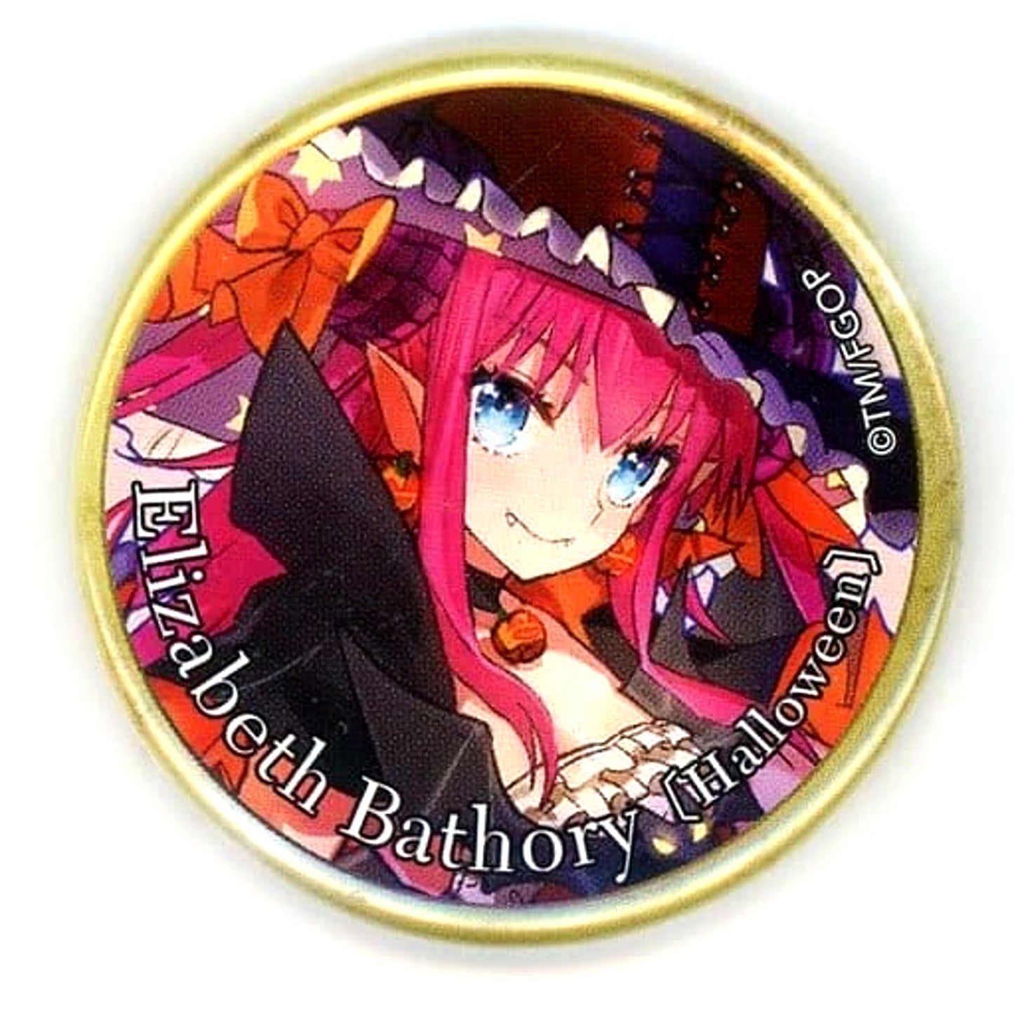 Fate/Grand Order Caster Elisabeth Bathory Halloween Spirit Origin Summon Can Badge Fate/Grand Order Fes. 2017 2nd Anniversary Event Servant Limited [USED]