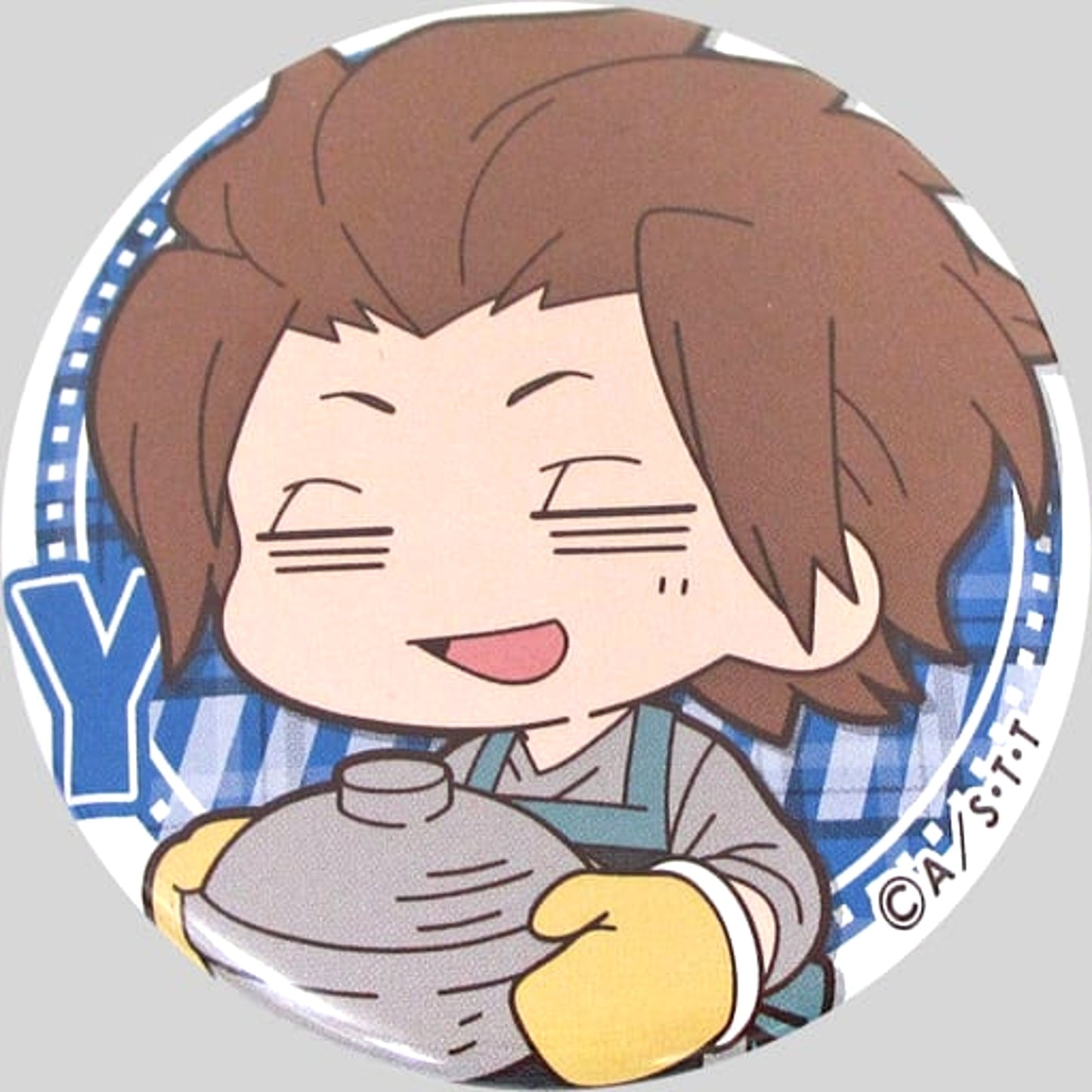 World Trigger Yuichi Jin Wachatto! Trading Can Badge animate Girls Festival 2017 Limited Buttons [USED]