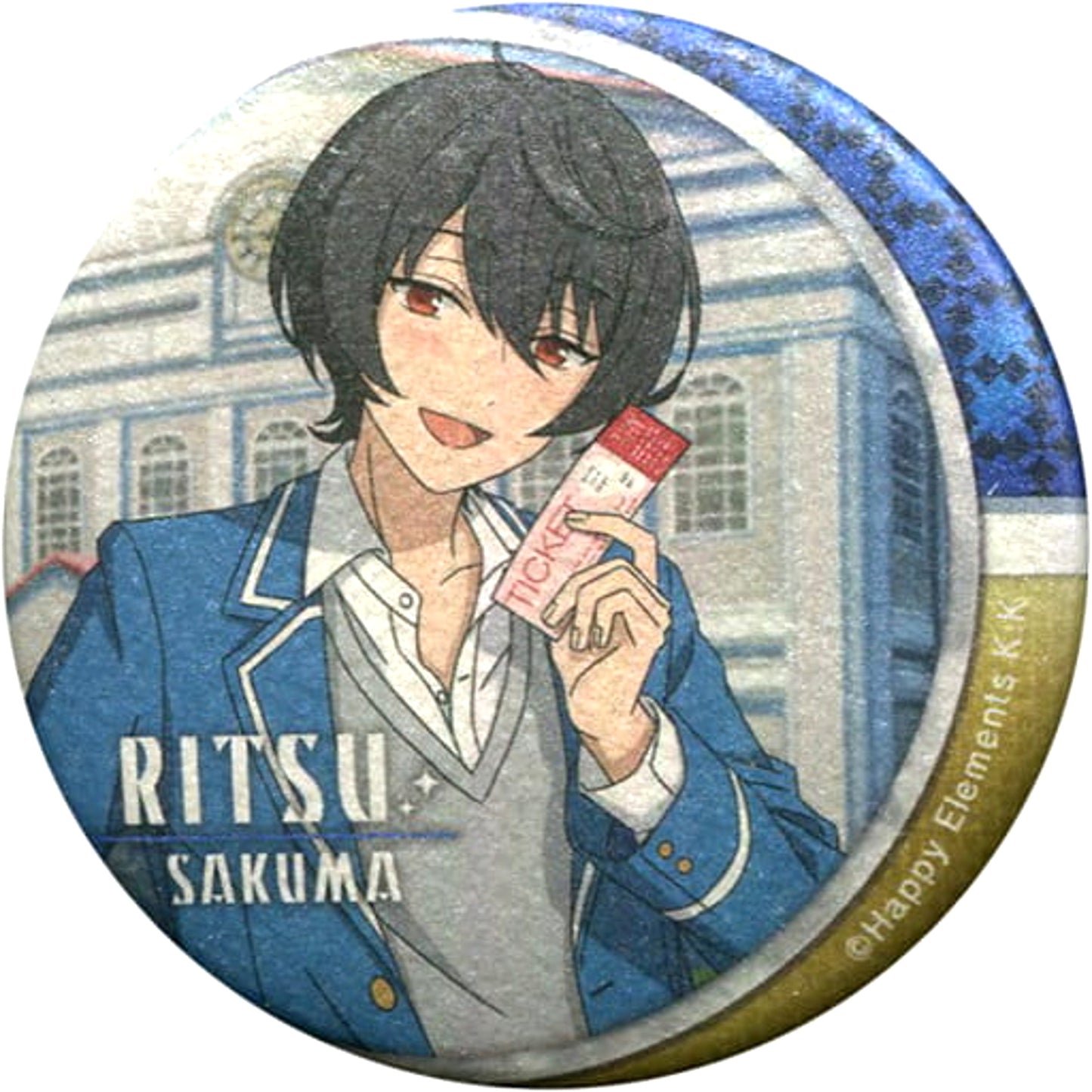 Ensemble Stars! Ritsu Sakuma Character Badge Collection Reminiscence A Buttons [USED]