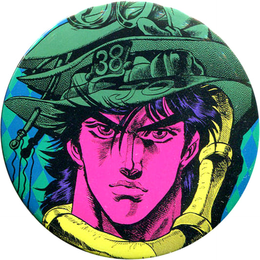 JoJo's Bizarre Adventure Joseph Joestar Green X Pink X Yellow Collection Can Badge 50th Anniversary Weekly Shonen Jump Exhibition Vol.1 Limited Buttons [USED]