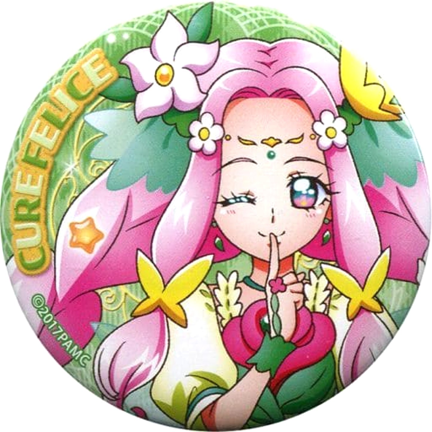 Kirakira Precure A La Mode Movie: Paritto! Omoide no Mille-Feuille! Cure Felice Character Badge Collection Theater Limited Buttons [USED]