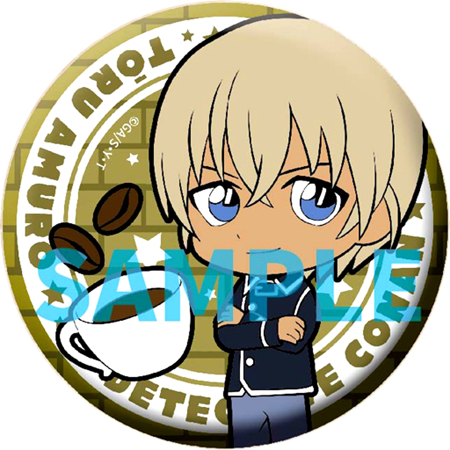 Toru Amuro Detective Conan Toys Works Collection Niitengo Can Button [USED]