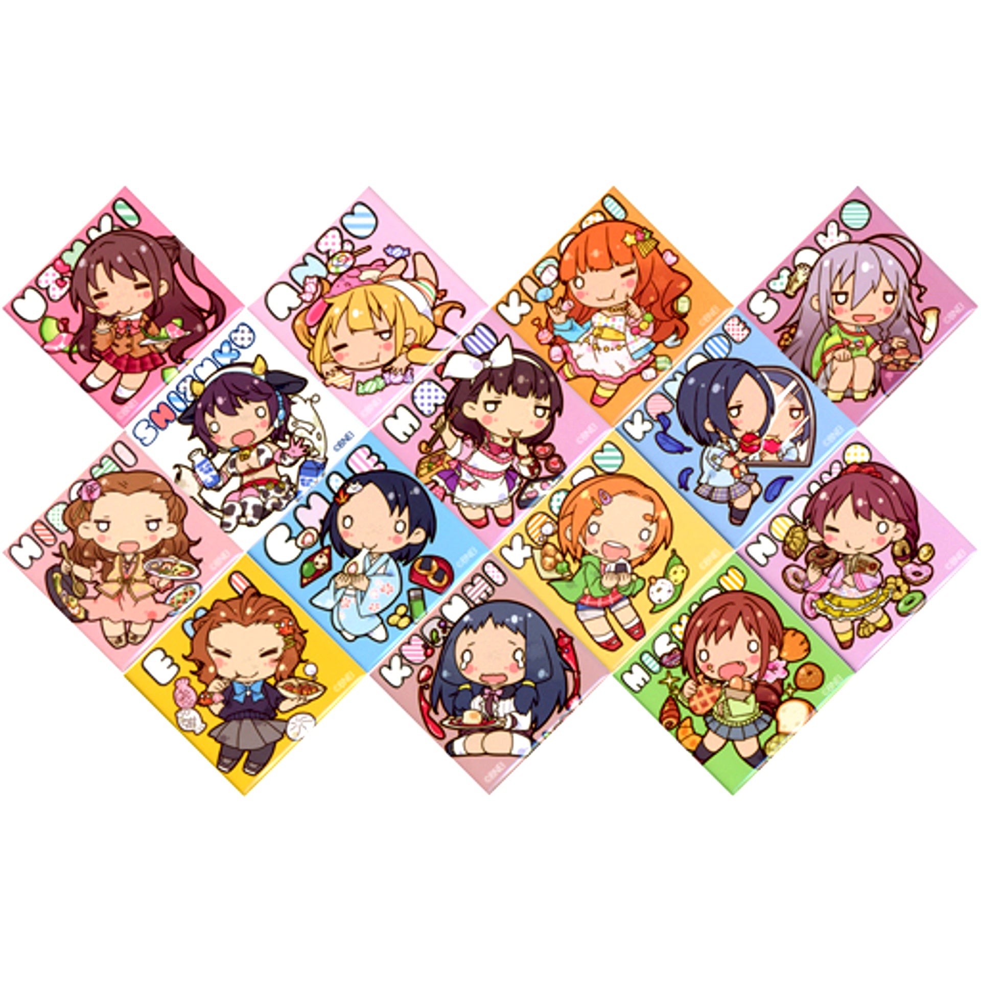 Set of 14 Chimadol The Idolmaster Cinderella Girls Trading Badge A [USED]
