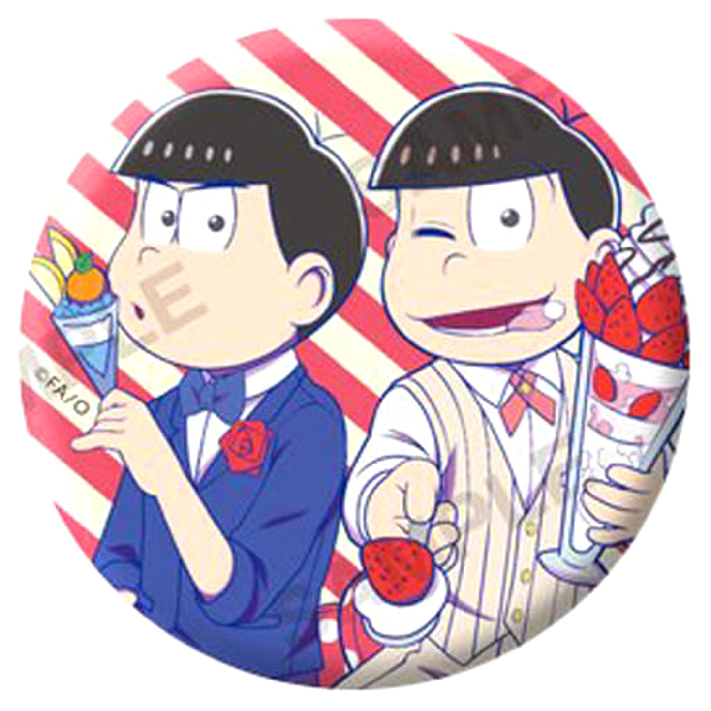 Mr. Osomatsu Osomatsu Karamatsu Plus Can Badge Plus Parfait Matsu Buttons [USED]