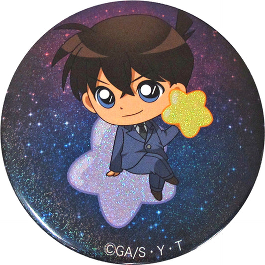 Shinichi Kudo Detective Conan Deformed Illustration Trading Hologram Button Animate Girls Festival 2017 Goods [USED]