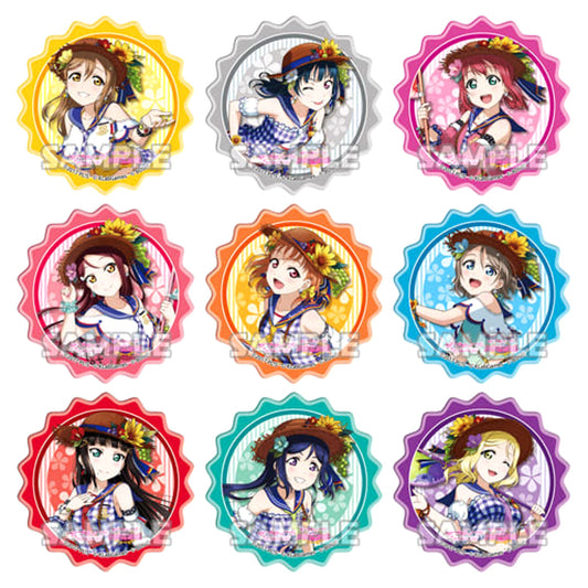 Hanamaru Kunikida & Others Love Live! Sunshine!! All 9 Types Set Random Acrylic Badge Ver.2 [USED]