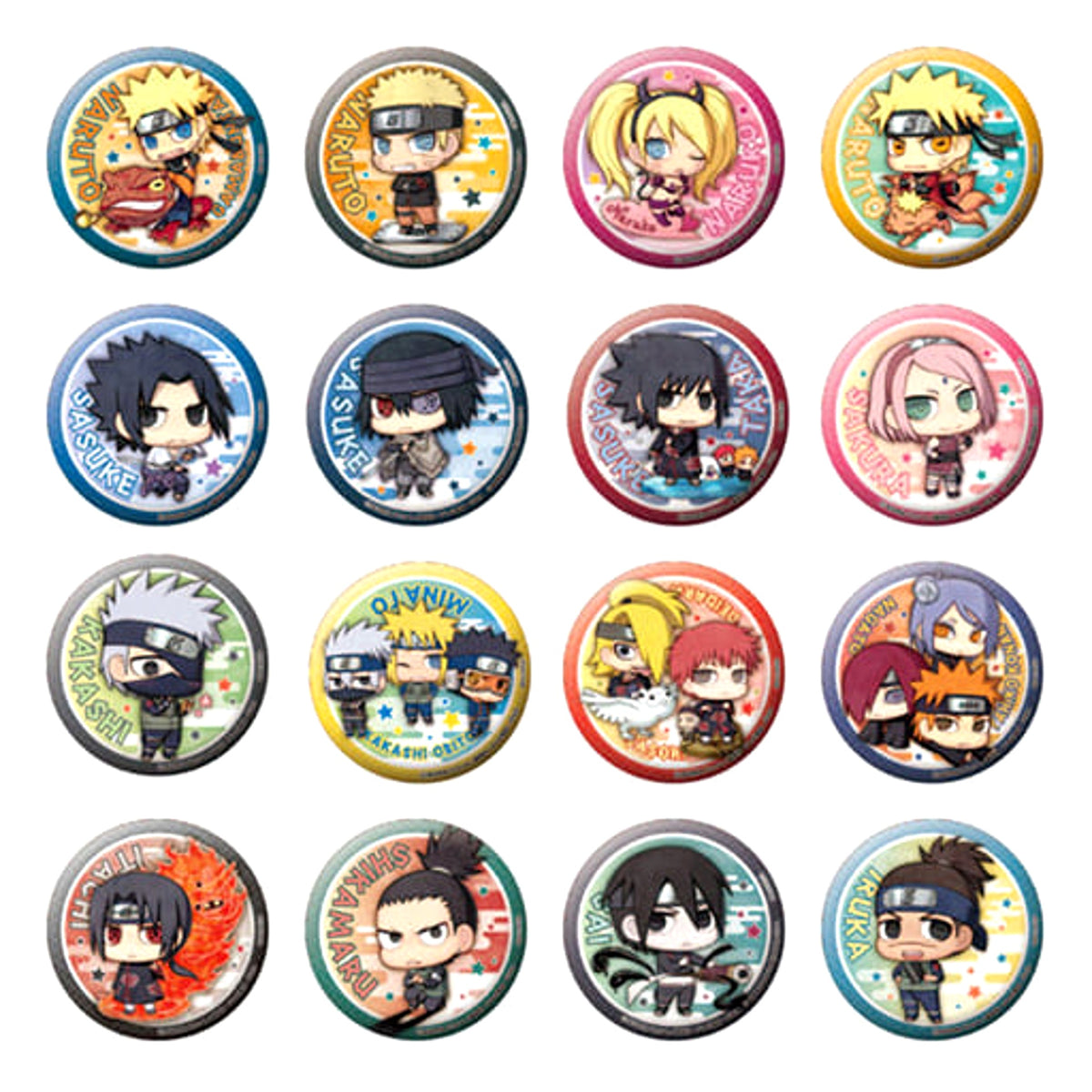 Naruto: Shippuden Naruto Uzumaki & Others Can Badge Collection It's A New Era! Arc All 16 Types Set Buttons [USED]