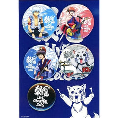 Gintama Gintoki Sakata & Others Yorozuya Can Badge Set Live Carnival 2016 Limited Set of 5 Buttons [USED]