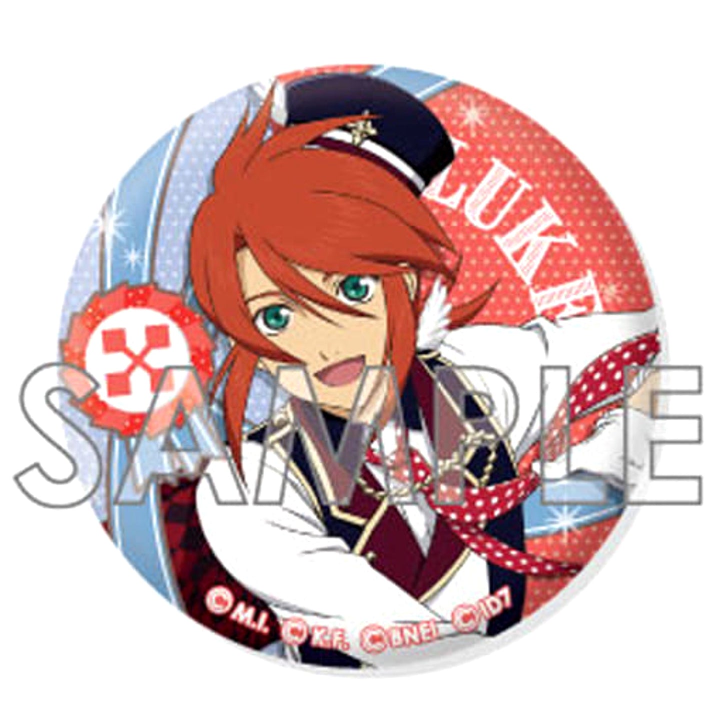 Tales of Link X Idolish7 Luke Fon Fabre Trading Can Badge Tales Box Buttons [USED]