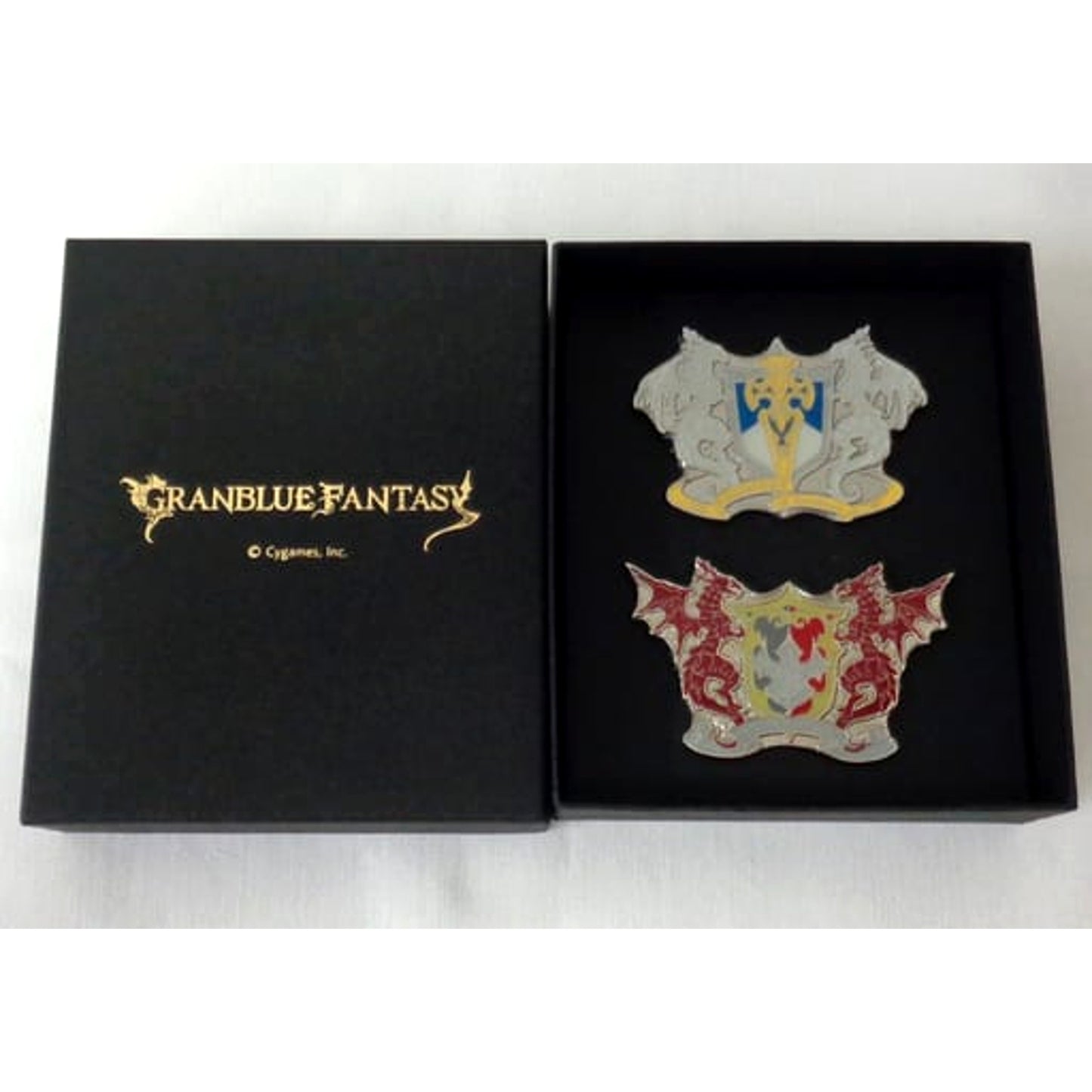 White Dragon Knights Granblue Fantasy Emblem Pins Set Granblue Festival 2017 Limited [USED]