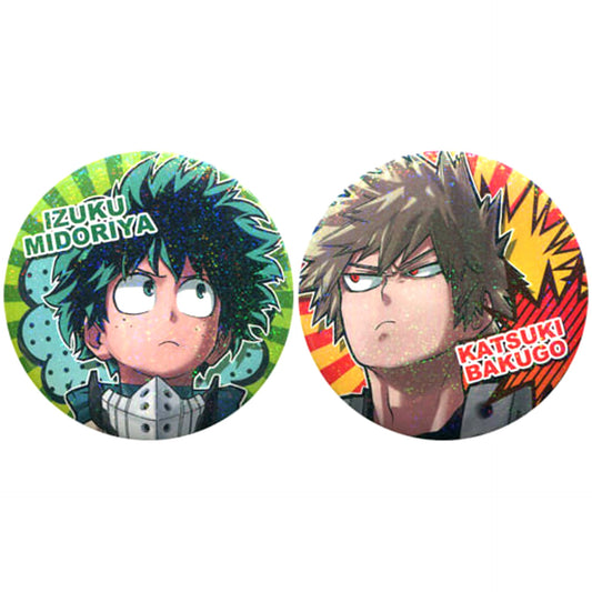Izuku Midoriya Katsuki Bakugo JF2018 Limited Ver.. My Hero Academia Set of 2 Collection Button Jump Festa 2018 Limited [USED]