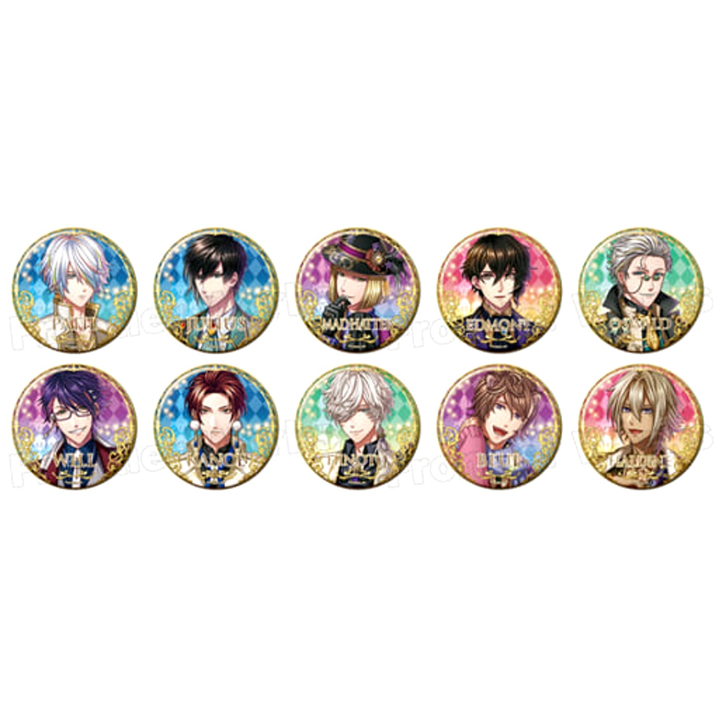 100 Sleeping Princes and the Kingdom of Dreams Patil & Others Trading Can Badge Event Costume Vol.4 All 10 Types Set Buttons [USED]