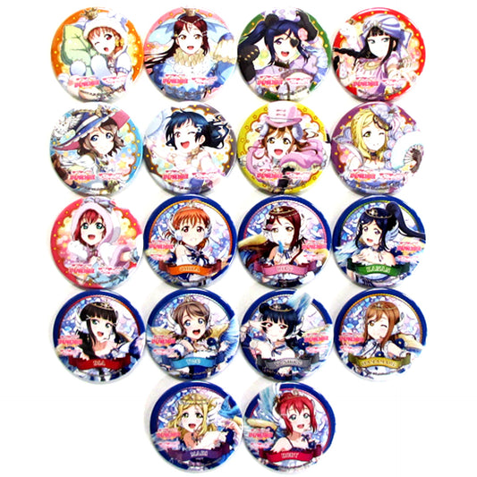 Set of 18 Aqours Love Live! Sunshine!! Trading Button Vol. 1 C93 Goods [USED]