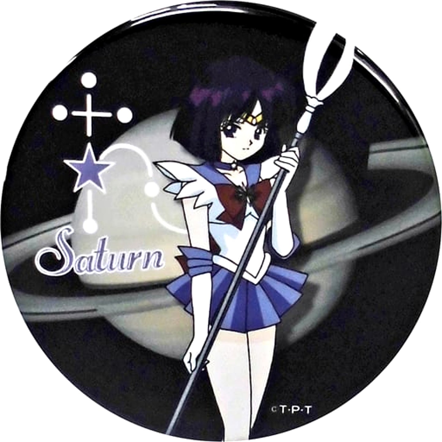 Sailor Moon Sailor Saturn Can Badge TeNQ Special Exhibition Over The Sailor Moon Uchu e no Shotai Limited Buttons [USED]