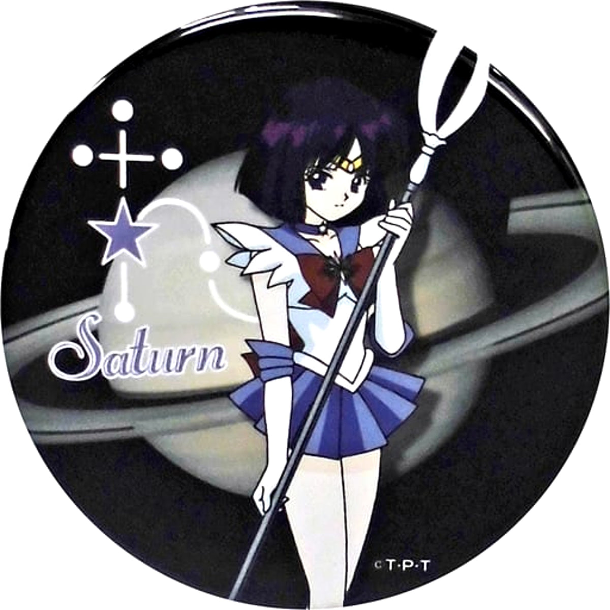 Sailor Moon Sailor Saturn Can Badge TeNQ Special Exhibition Over The Sailor Moon Uchu e no Shotai Limited Buttons [USED]