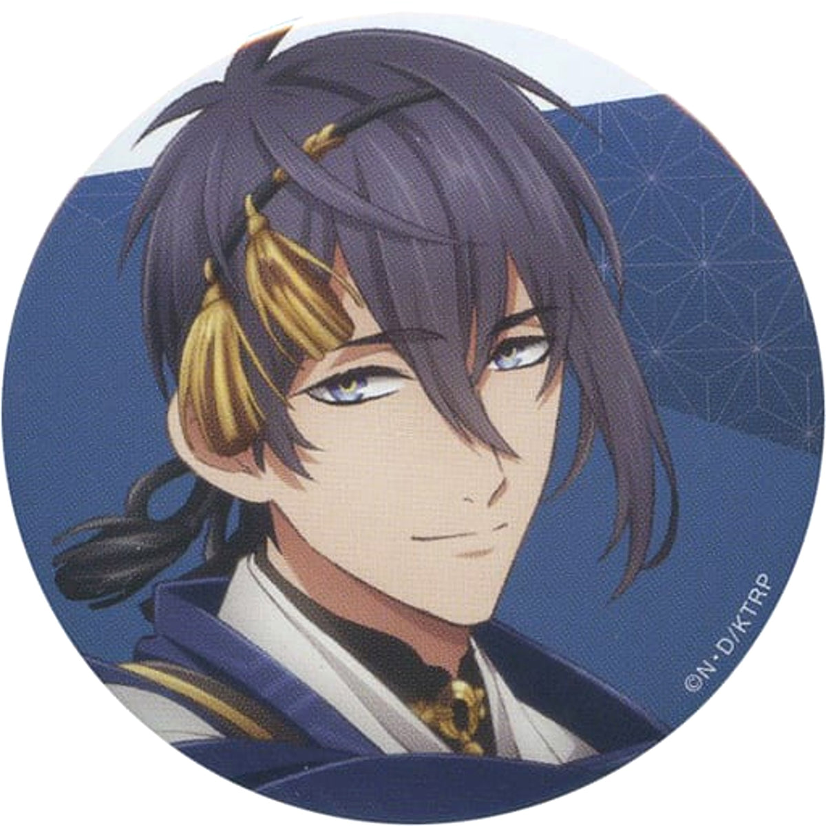 Katsugeki Touken Ranbu Mikazuki Munechika Trading Can Badge Katsugeki Touken Ranbu Mai no Sekai Exhibition Limited Buttons [USED]